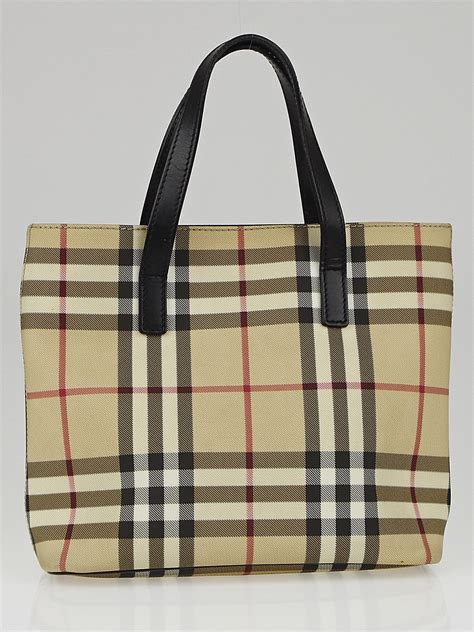 burberry nova check coated canvas tote bag|Burberry nova check crossbody bag.